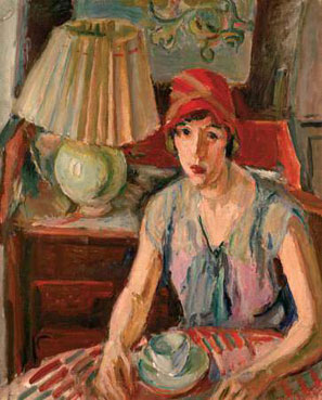 Femme au chapeau rouge