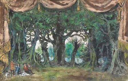 A stage design for the Sleeping Beauty, Act II