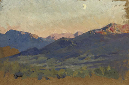 Study for `Red Mountains`