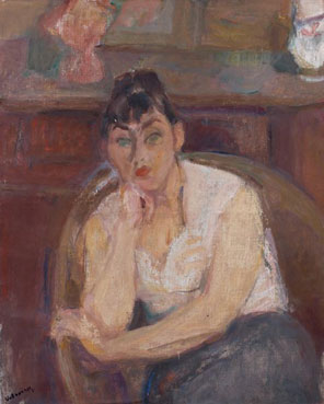 Femme au corsage rose