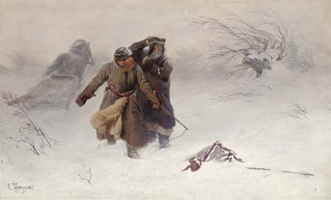 In the blizzard