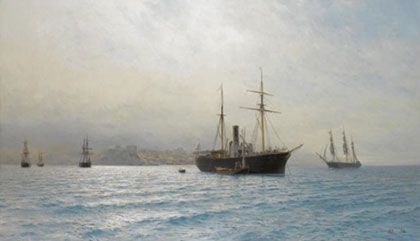 Ships on a calm sea