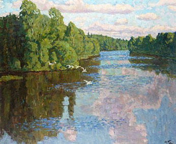 A river landscape