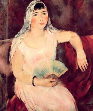 Jeune femme à l`éventail