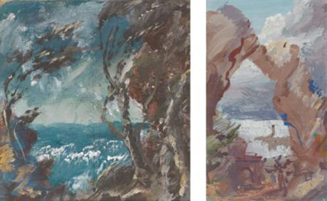 A pair of coastal views