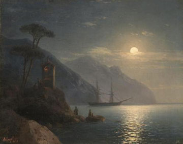 Moonlit coast