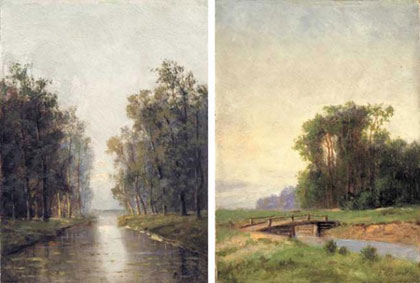 Two landscape paintings