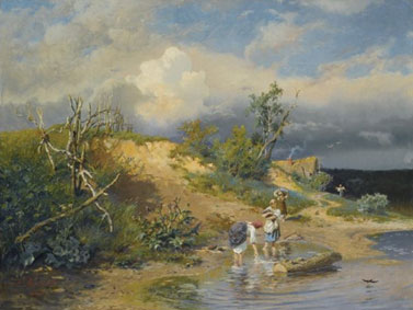 By the riverbank