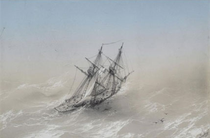 Ship at sea