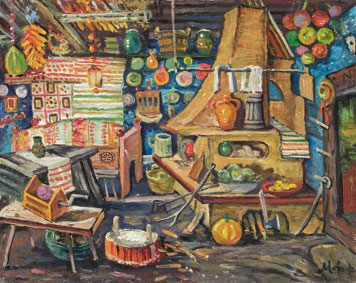 Interior of a peasant house
