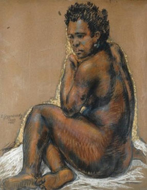 Seated nude