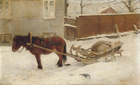 A horse and sleigh