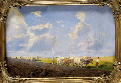 Les labours à Gubernie-Harkov, Ukraine