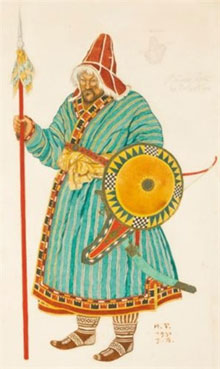 Costume design for prince Igor