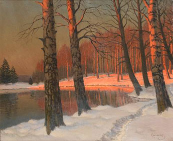 A winter sunset
