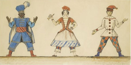 Costume design for Petrushka