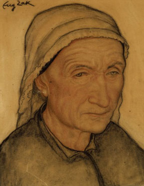 Portrait de vieille femme - le chanteur