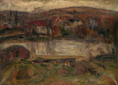 Landscape/Still life, double sided painting