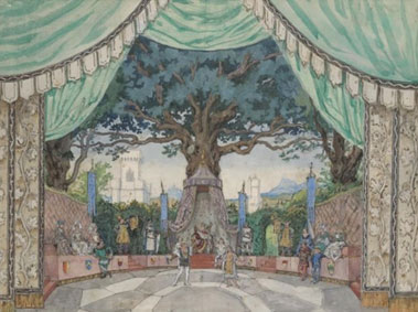 Stage design for Pavillon D`Armide