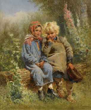 Peasant children at rest