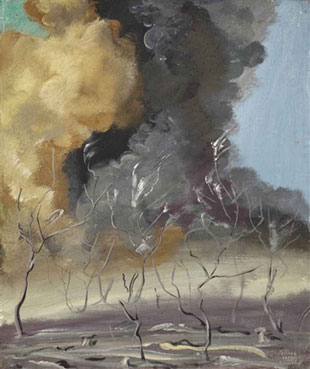 Fire in the bush at Yalinga