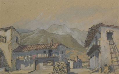 A mountain village