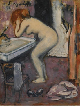 Nude in an interior
