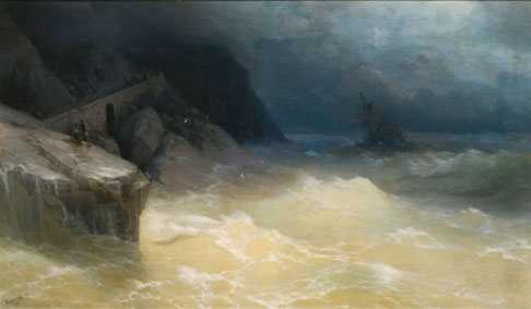 Shipwreck off the Black sea coast