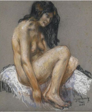 Seated nude