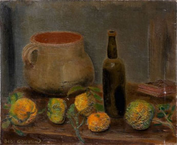 Nature morte au pichet et aux fruits