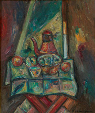 Still life with a coffee pot