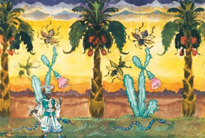 Set design for the moor`s room from Petrushka