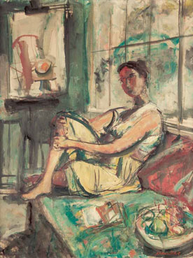 Reclining Woman in Studio 