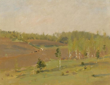 The tilled field. Spring