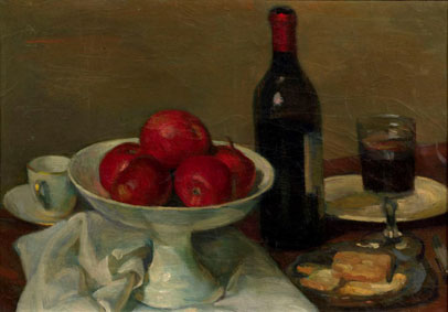 Still life with apples