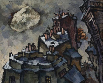 Le soir sur rue de Pole Nord