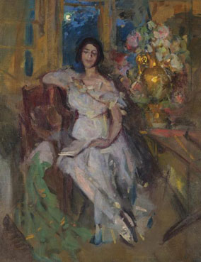 Portrait of a seated lady