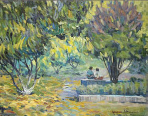 Conversation beneath the trees