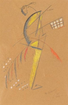 Rayonnist study of Massine