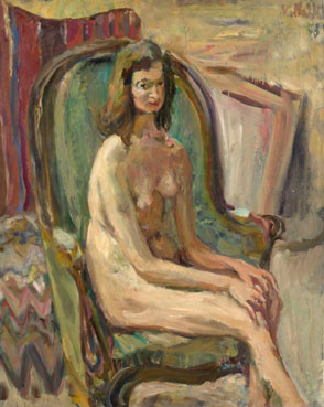 Nude in armchair
