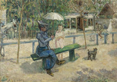On the park bench