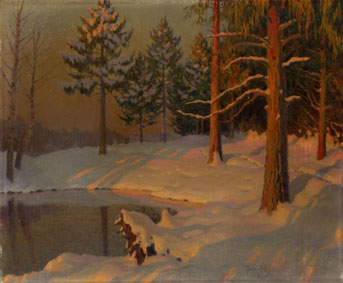 Crepuscule en hiver