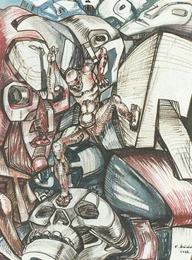 Man and mask