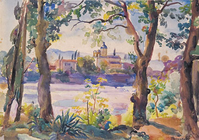 View of a Distant Monastery