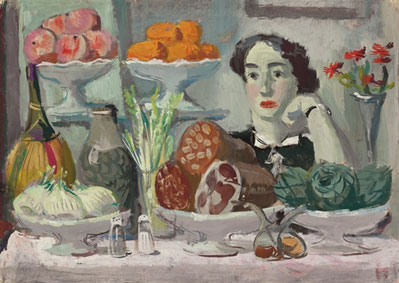 Femme avec fruits