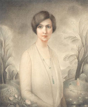 Portrait of the artist`s wife 