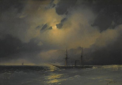 Shipping in moonlight