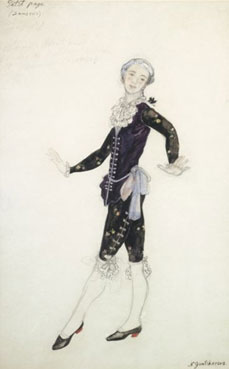 Costume design for a dancing page from the Young Catherine