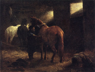 In a stable