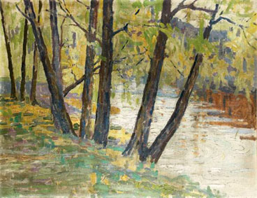 Les arbres au bord de l`eau